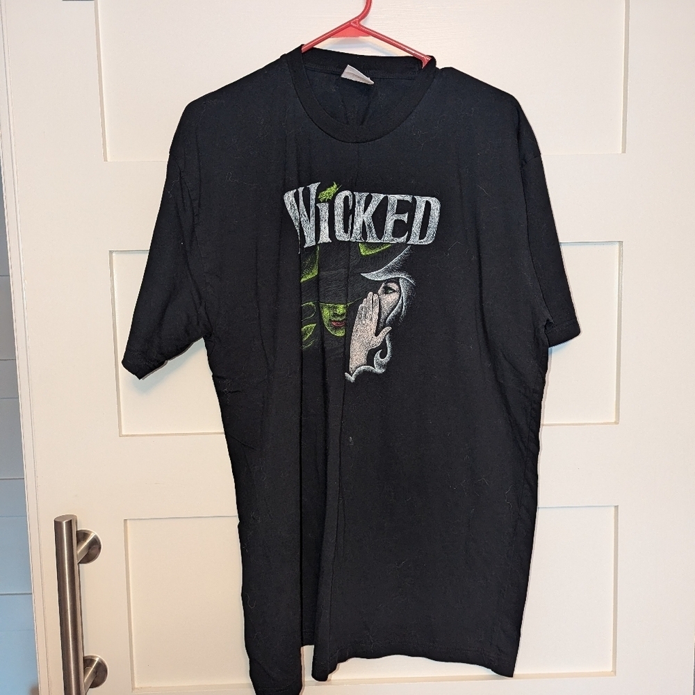 Unisex Wicked branded crewneck T-shirt in black size 2XL. Wicked.